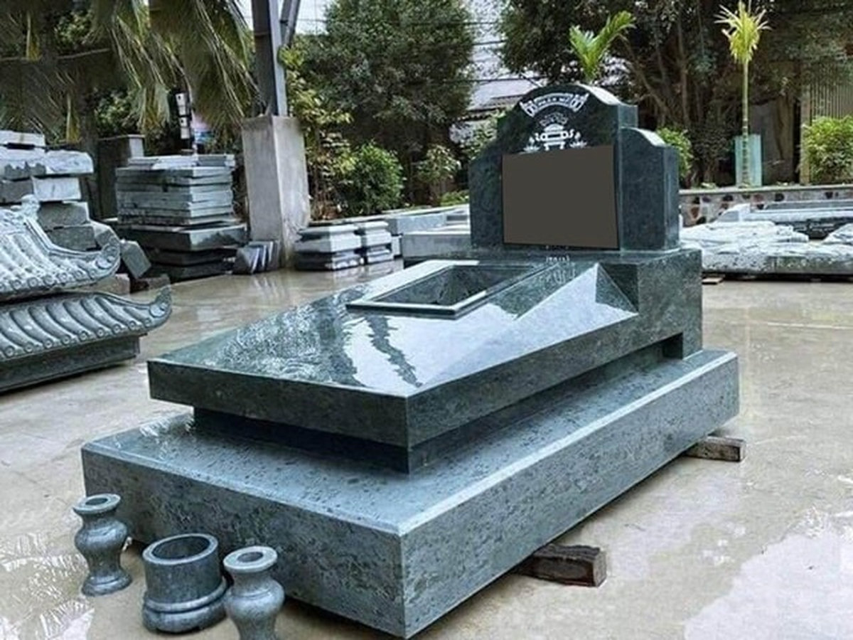 mộ đơn đá xanh đen