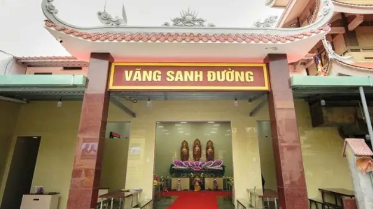 Nhà tang lễ ở chùa Vĩnh Nghiêm