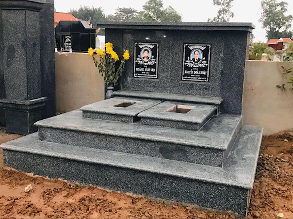 mẫu mộ đá đôi