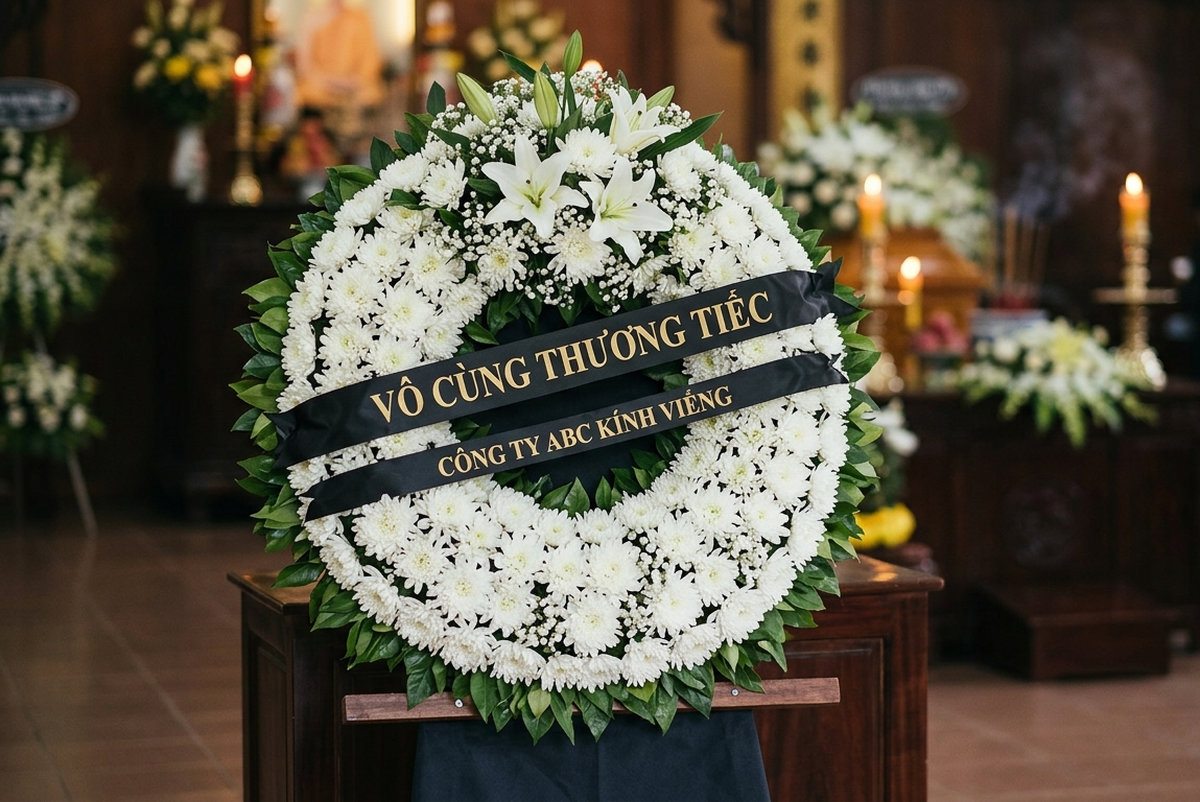 Vòng hoa chia buồn tang lễ