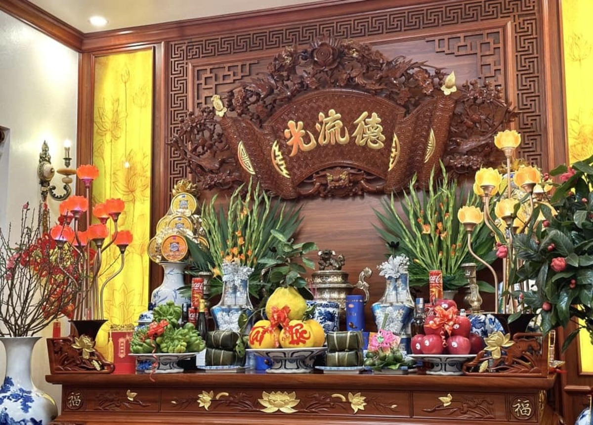 cách trang trí bàn thờ ngày tết 