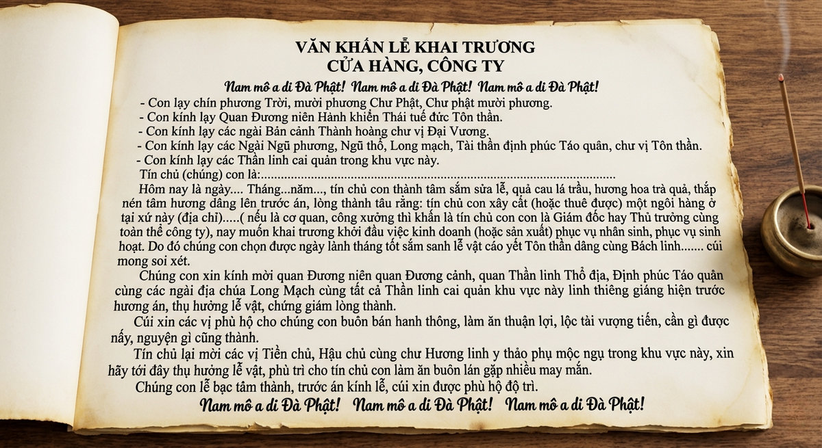 Cúng khai trương ngày nào