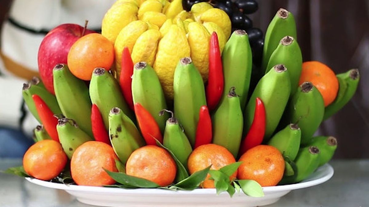 mâm ngũ quả ngày tết miền bắc