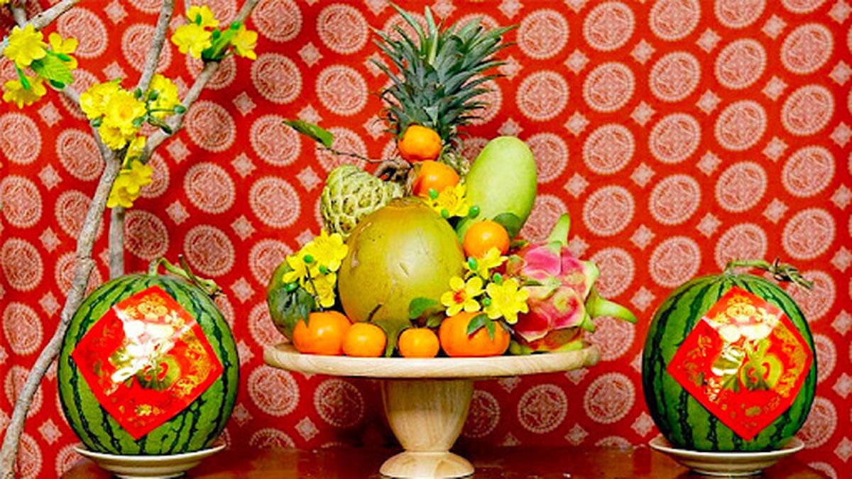 mâm ngũ quả ngày tết miền nam