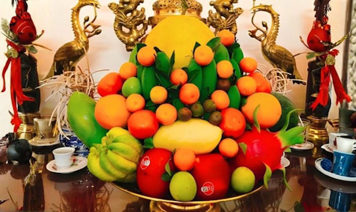 mâm ngũ quả ngày tết ở miền bắc