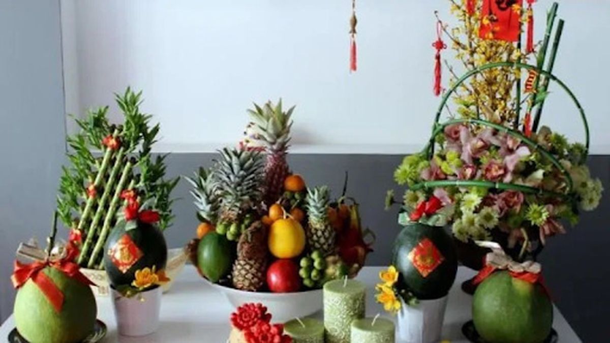 mâm ngũ quả ngày tết ở miền nam