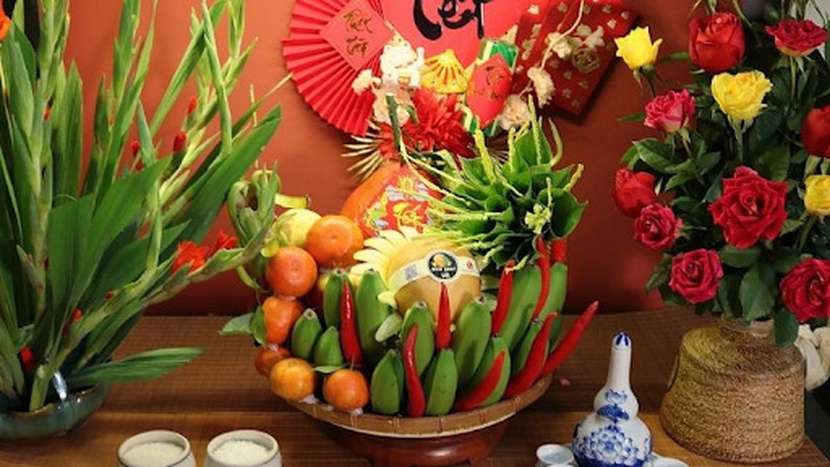 hướng dẫn bày mâm ngũ quả ngày tết