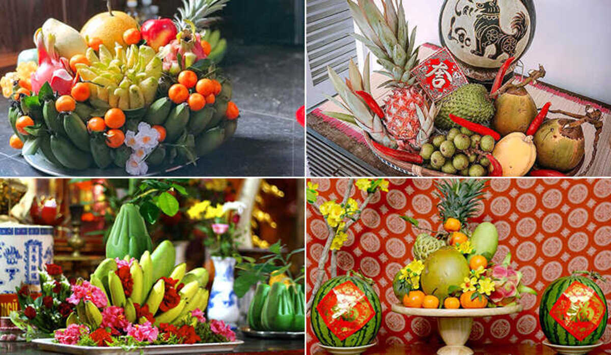 đồ trang trí bàn thờ ngày tết