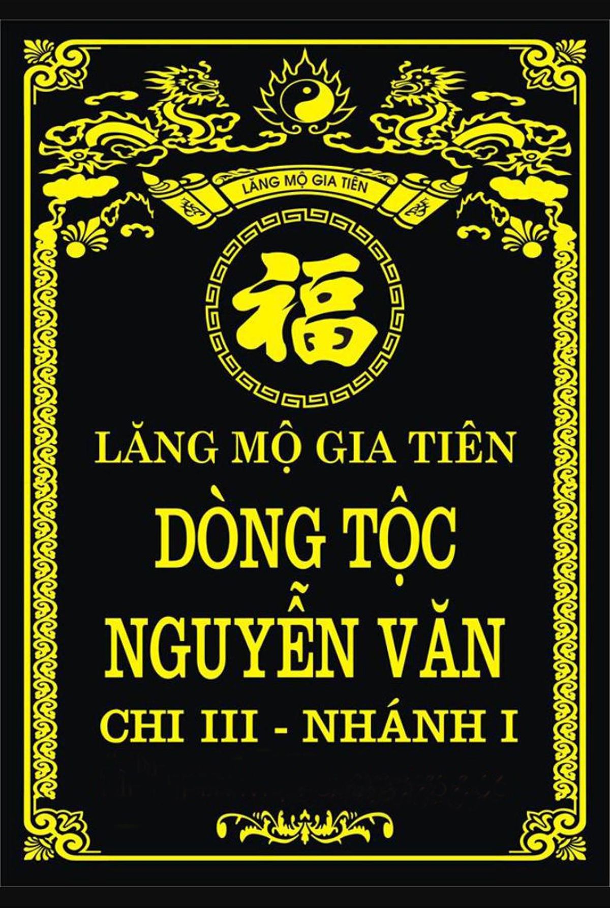 Cách ghi bia mộ dòng họ, gia tộc
