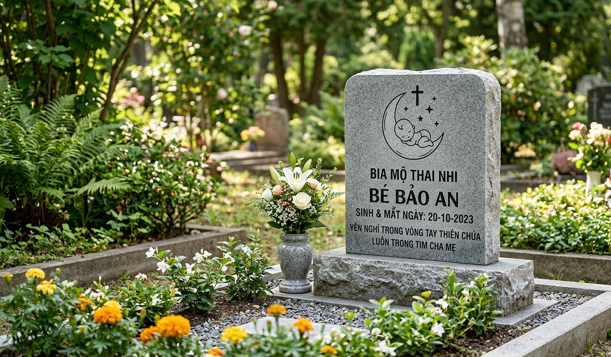 Cách ghi bia mộ thai nhi đơn giản, đúng chuẩn