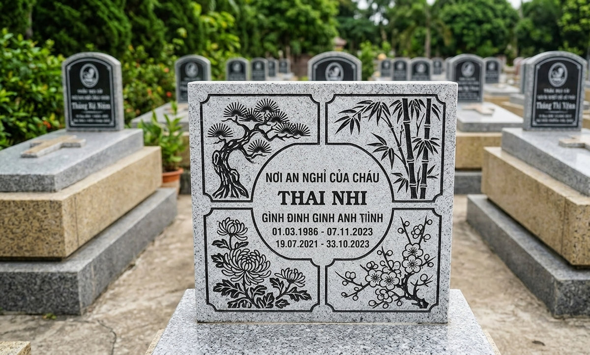 Cách ghi bia mộ thai nhi với lời nhắn nhẹ nhàng