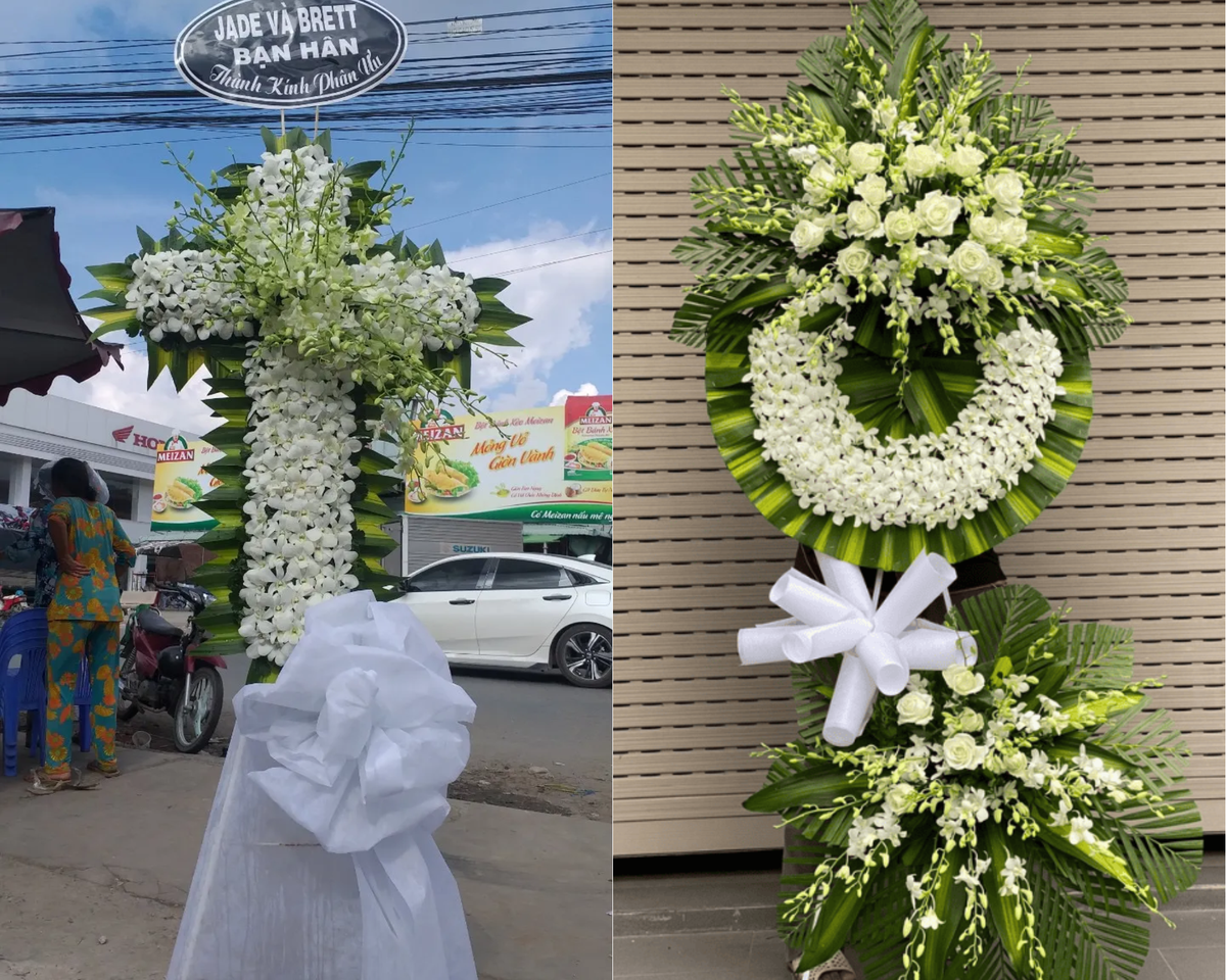 hoa viếng đám tang theo tôn giáo